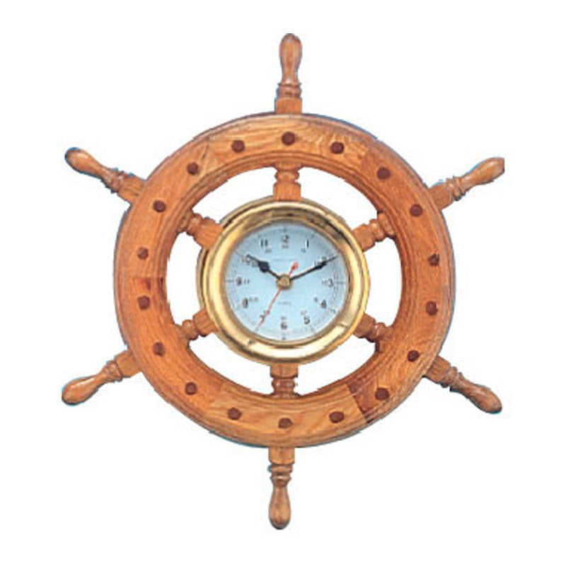 Schiffsuhr aus Teakholz Messing 83 mm *