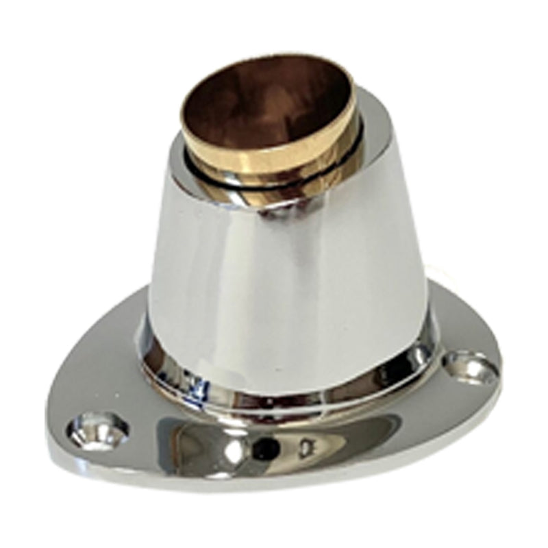 Flagspilsholder forkromet messing oval Ø22-25 mm