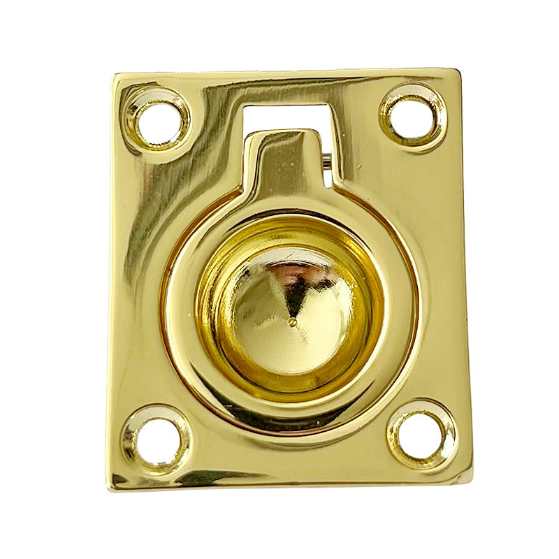 Dørkbeslag messing 45 x 38 mm, H 14 mm, Ø4,2 mm