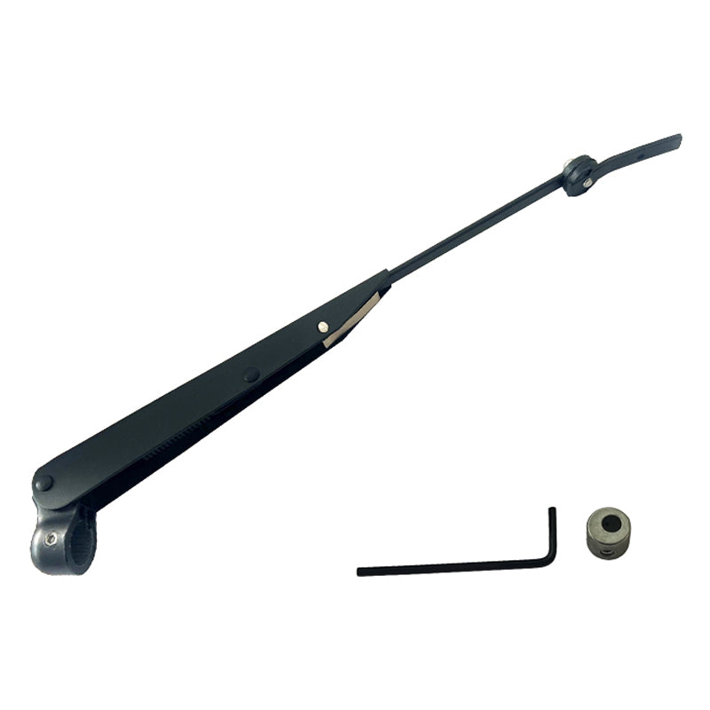 Viskerarm rustfri justerbar sort 19-24" 7 mm fæste
