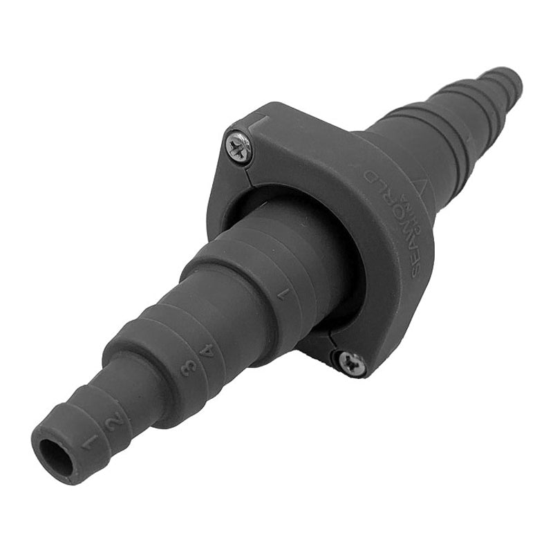 Returventil 170 mm til slange Ø 1/2"-3/4"-1" sort