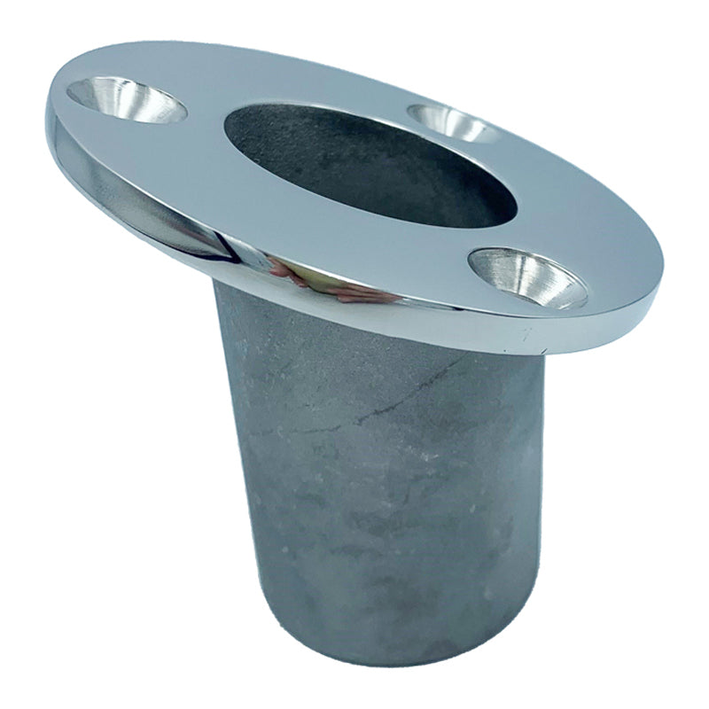 Flagfod rustfri AISI 316 til stang Ø32 mm flange Ø73 mm