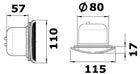 Sound indbygget elektrisk signalhorn – rund version, 12 V, 105 dB