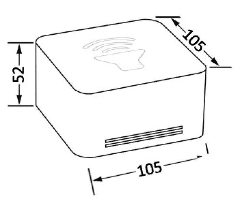Q Box membranhorn med kromfinish, 12 V