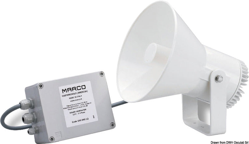 MARCO EW2 elektronisk signalhorn med automatisk tågesignal, 24 V