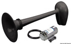 MARCO PW2 schwarzes Marinesignalhorn aus Messing mit Kompressor, 12 V