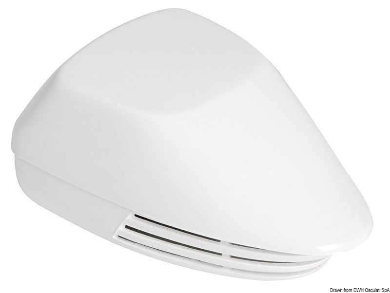 Aerodynamisk membranhorn i ABS, hvid, 12 V