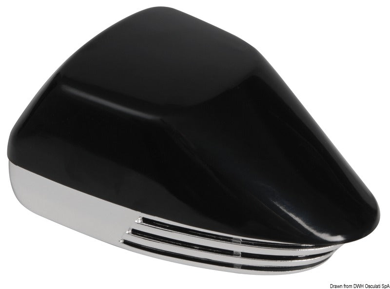 Aerodynamisk membranhorn i sort og forkromet ABS, 12 V