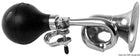 Japanese hand-operated foghorn in chrome-plated brass, double-curved
