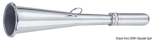 Tågehorn i spejlpoleret rustfrit stål, 185 mm