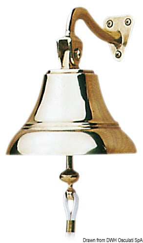 Skibsklokke i højglanspoleret bronze – Ø 150 mm