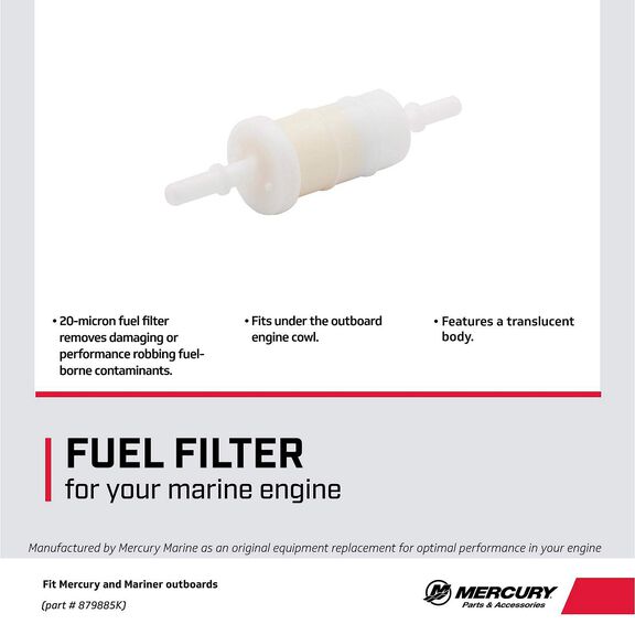 Mercury Marine inline-brændstoffilter 35-879885K