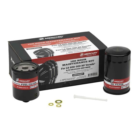 Mercury 100-timers servicesæt 8M0120657 til L6 Verado EFI 200-400 hk