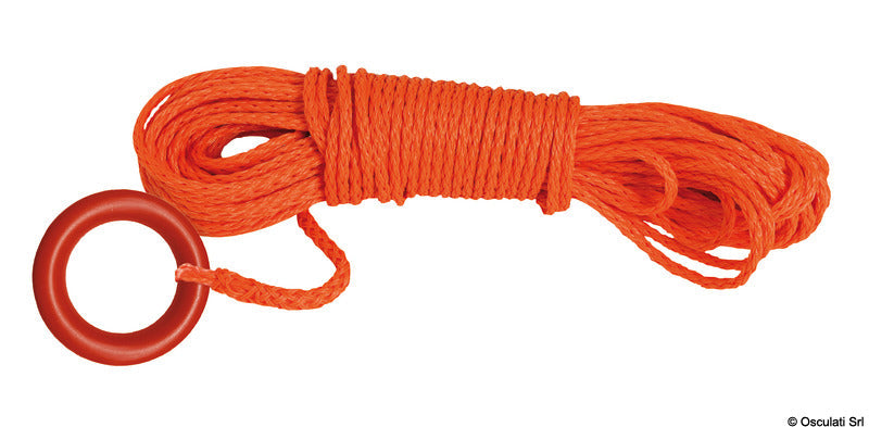 Flydende Levilene-line med nødring 30 m, Ø 6 mm, ring Ø 165 mm