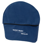 Horseshoe lifebuoy set with blue fabric cover