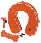 Horseshoe lifebuoy set with white cover