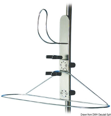 Teleskopisk holder til redningskrans Ø 600–660 mm