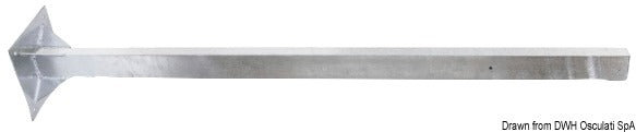 Galvaniseret stålstander til redningskransholder, 160 cm