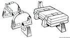Mounting kit for life raft in hard container