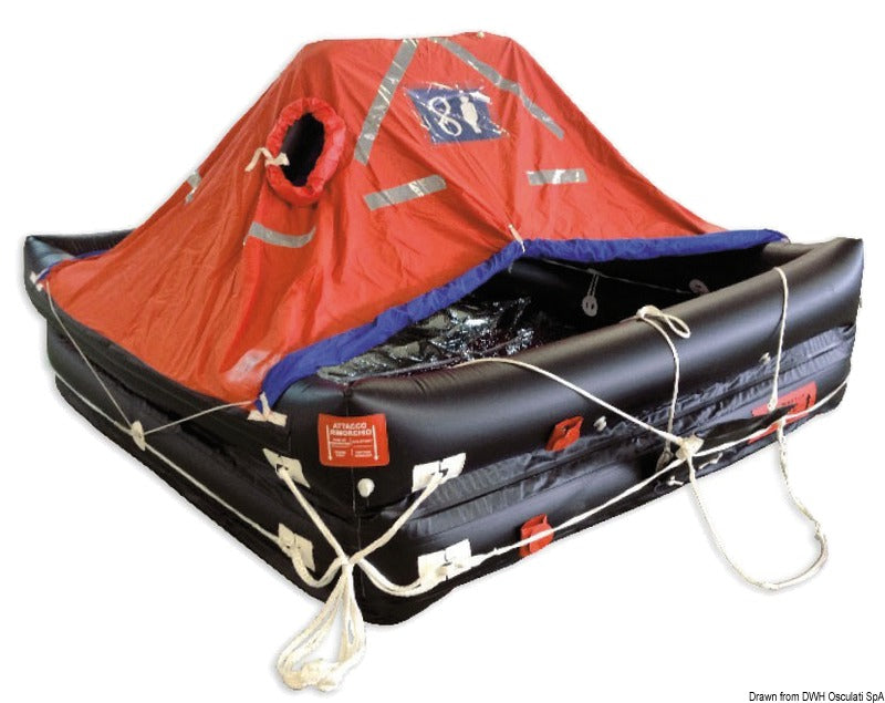 Arimar Deep Sea Compact SOLAS-redningsflåde B Pack Roll – 12 personer – 118 × 64 × 59 cm