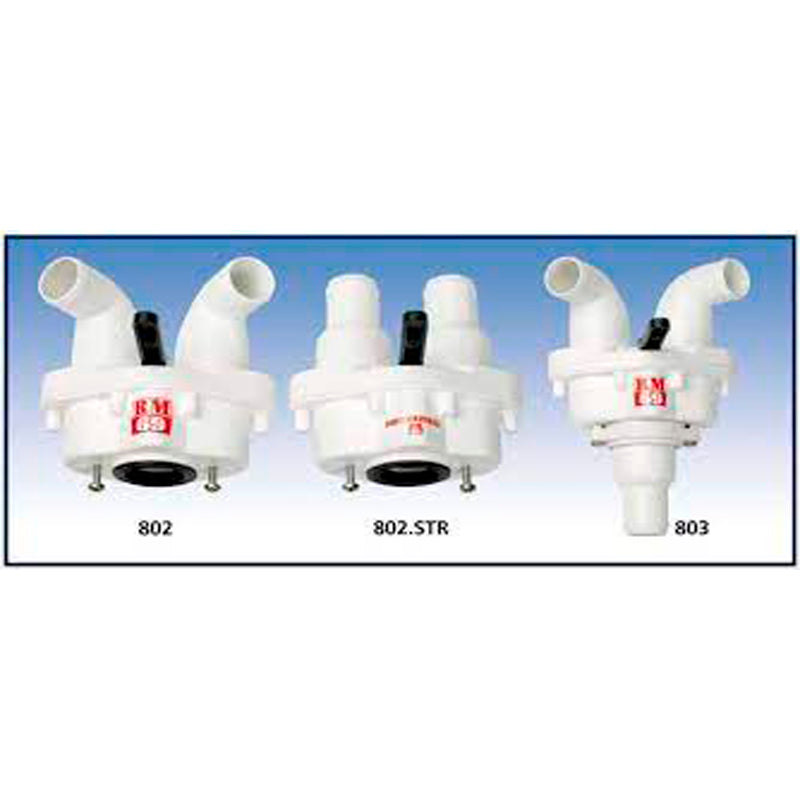 RM69 2-vejs ventil til montering på pumpe lige studs #802.STR