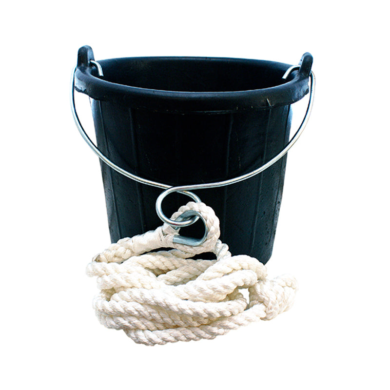 Rubber bag impact resistant 7.5 ltr. w/steel handle, bucket and line