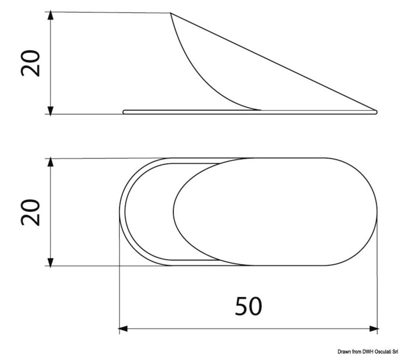 Selvbærende ventilationssejl til sidekoøjer 30–40 cm