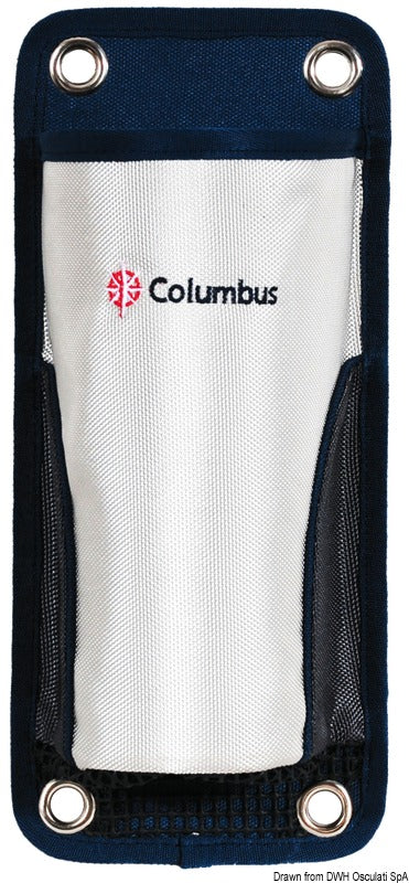 Columbus lomme til spilhandtag i Cordura 1680 – 150 × 280 mm, blå/grå