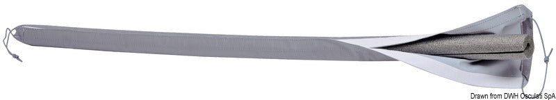 Polstret relingswirebeskytter, grå, 150 cm