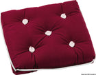 Simple cushion in water-repellent and UV-resistant cotton, burgundy, 430 × 350 mm
