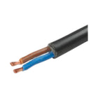 Plastic-sheathed cable black 2x1.5mm² max 300V 1 m