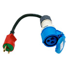 Adapter cable 230V Landstrøm CEE Female / DK Male
