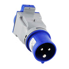 Adapterstik CEE han til Schuko hun 230V IP44