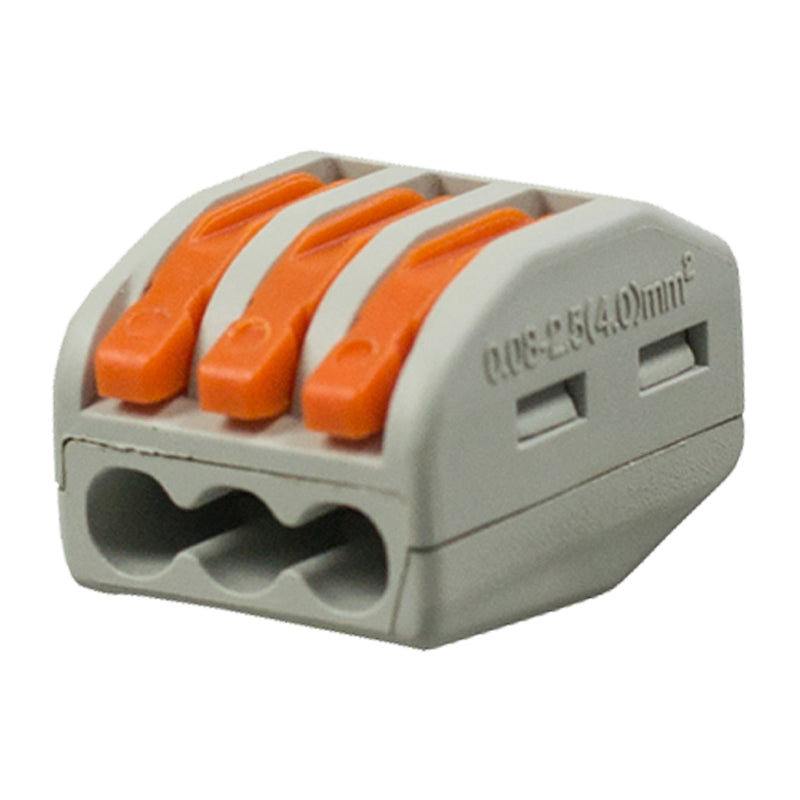 Clips/samlemuffe 3-polet 0,08-4 mm² (2 stk)