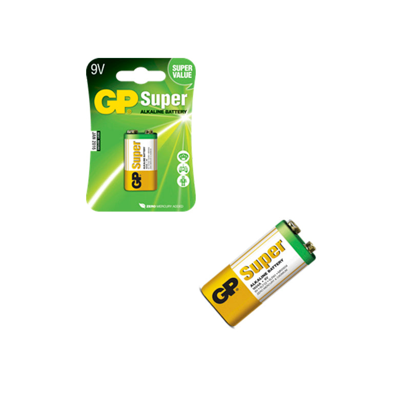 GP Super Alkaline - kt á 10 LR 61 - 9V - 25,5x16,5x47mm