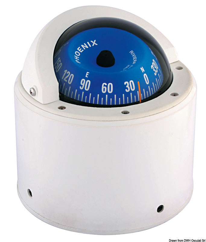 Riviera Zenith 3" magnetkompas BH3/AVB – binnakel, blå/hvid