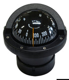Riviera Zenith BZ1 Slim 3″ flush-mount compass with flat black compass card and black housing