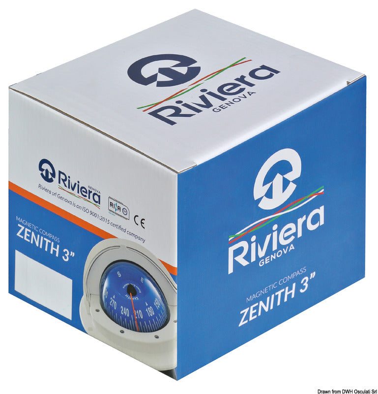 Riviera Zenith BZ1 3″ indbygningskompas BZ1/AV, sort rose/sort hus