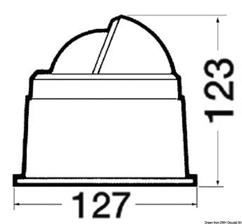 Riviera Zenith 3″ sokkelmonteret magnetkompas BZ3/AV – højhastighedsversion, flad rose, sort rose/sort hus