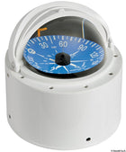 Riviera Urania 4" high-speed compass with telescopic cover – white housing/blue compass card