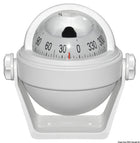 Riviera Stella 2½″ magnetkompas BS2 – med beslag, hvid/hvid