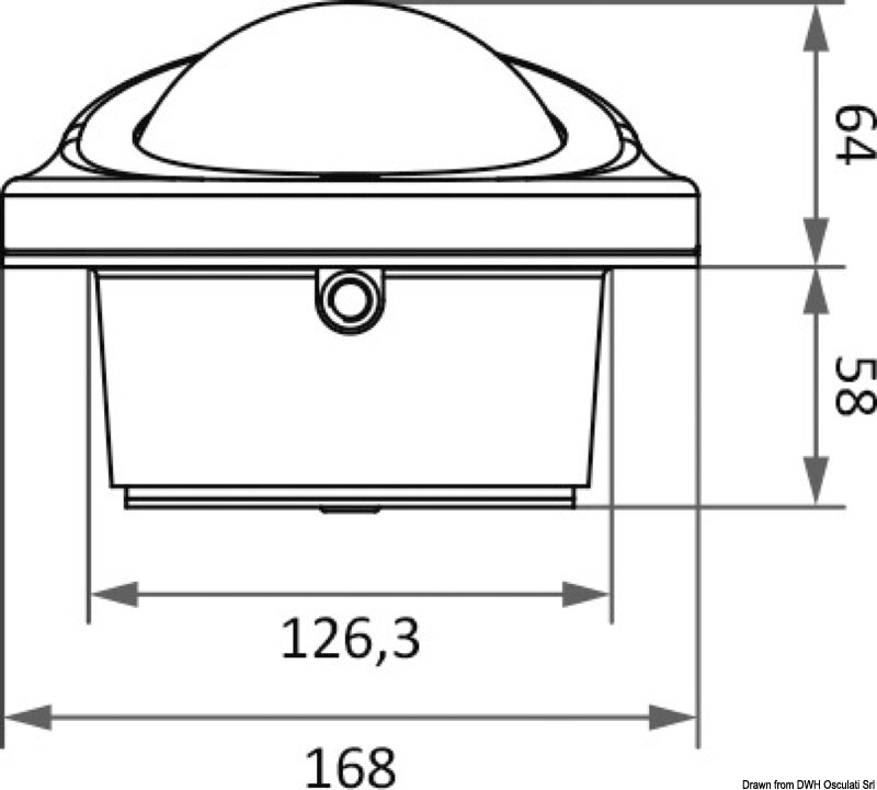 Riviera Astra BAS1 4″ magnetkompas til loftmontering, standard, hvid/sort