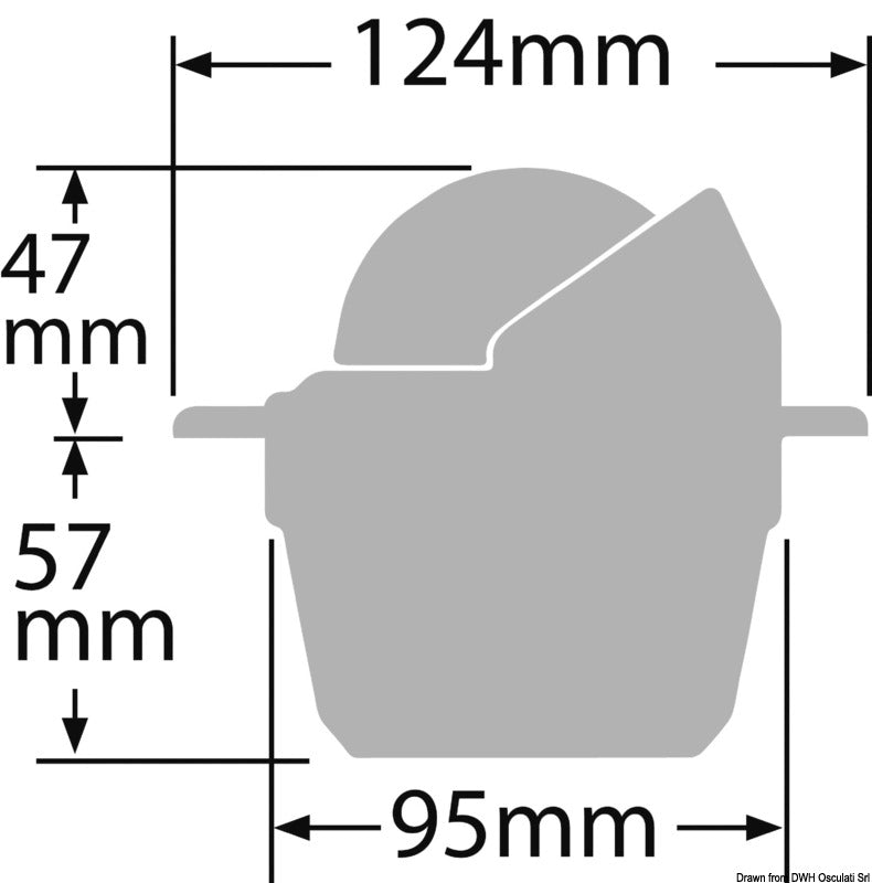 Ritchie Explorer marinekompas 70 mm, indbygning, hvid/hvid