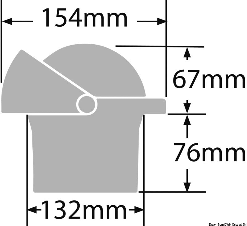 Ritchie Navigator 4½″ magnetkompas, planforsænket, sort/sort, Wheelmark