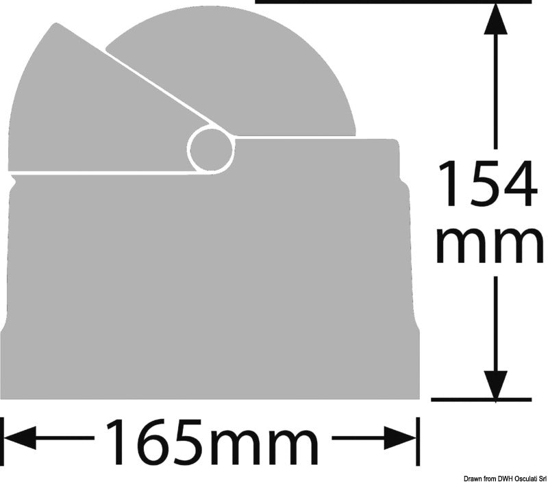 Ritchie Navigator Wheelmark 4½″ magnetkompas, piedestalmontering, sort/sort