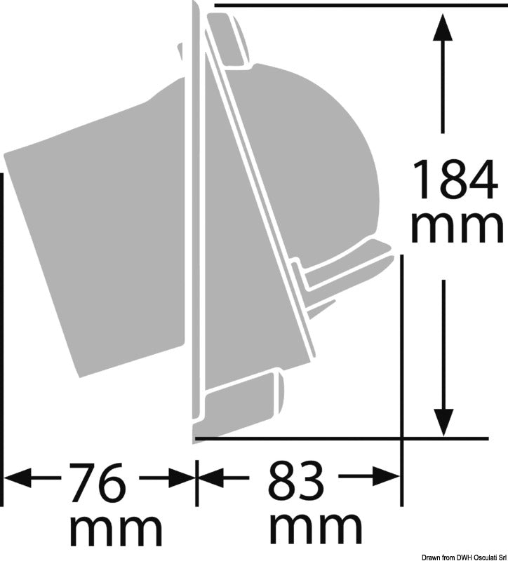 Ritchie Navigator paratmonteret magnetkompas 4½″, sort/rød