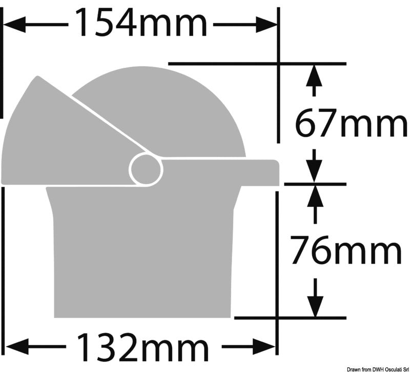 Ritchie SuperSport indbygningskompas 4½", hvid/blå