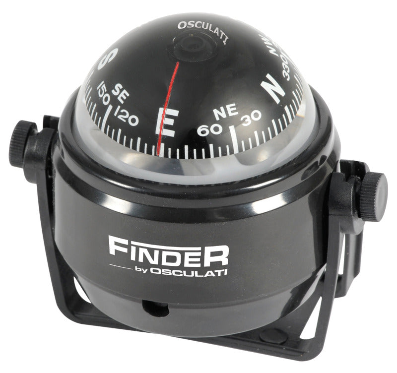 Finder marinekompas 2″ med monteringsbøjle – sort/sort