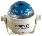 Finder 2″ Marinekompass mit Montagebügel – weiß/blau