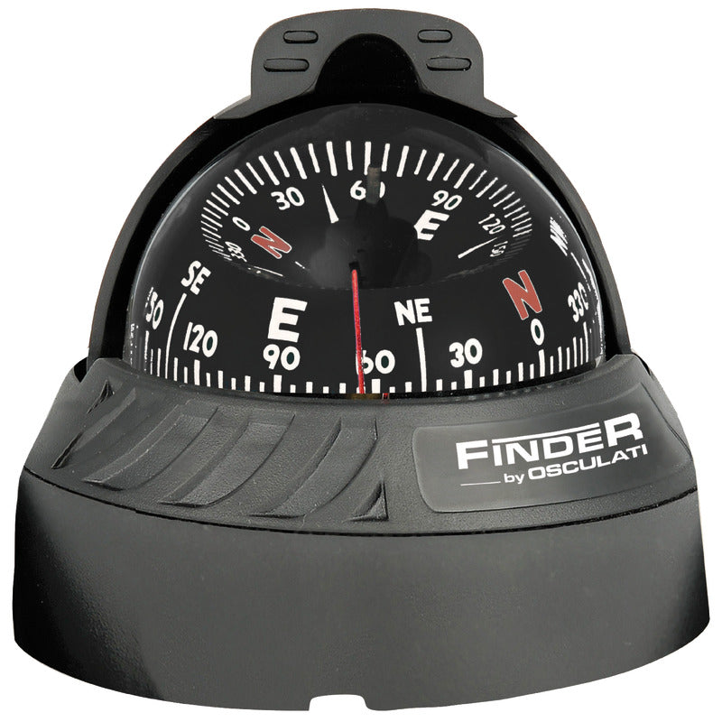 Finder overflademonteret marinekompas 67 mm – sort/sort